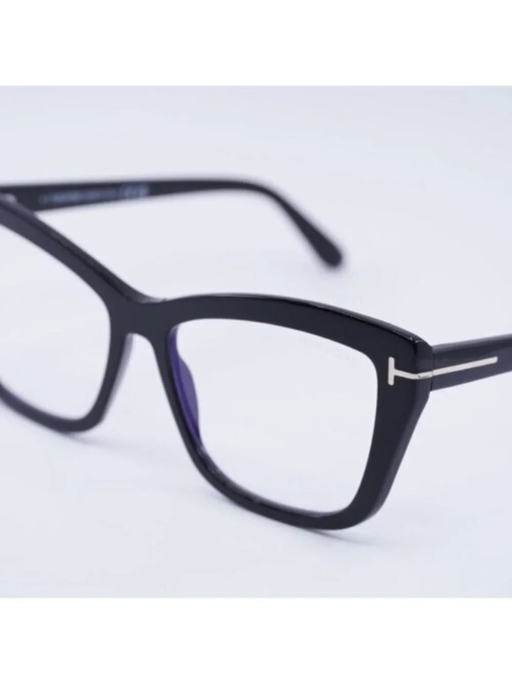 Tom Ford FT5826-B 001 Eyeglasses Black 55mm Cat Eye Frame